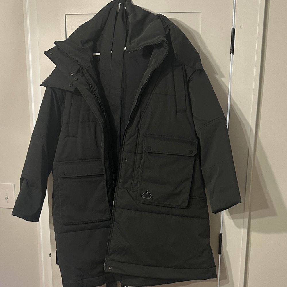 Nike Jordan 23 Engineered Parka Womens XL Black Oversized Fit DQ9804-010